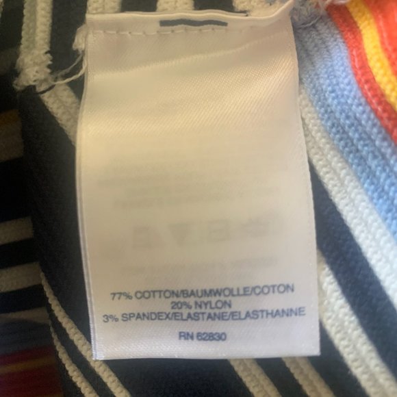 NWT LANDS' END FINE GAUGE OTTMAN STRIPED SKIRT SEEP SEA PXXS - Picture 11 of 13